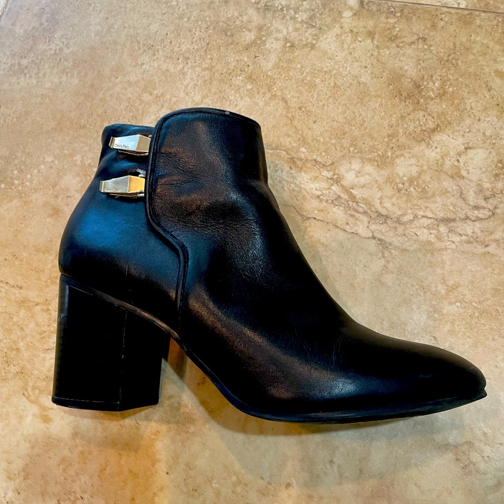 Calvin Klein black booties